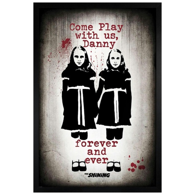 Black Wooden Framed The Shining Come Play With Us Maxi Poster Multi