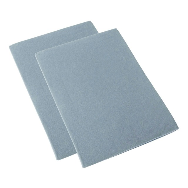 Homescapes Blue Brushed Cotton Fitted Cot Sheet Pair, 70 x 140 cm Blue