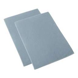 Homescapes Blue Brushed Cotton Fitted Cot Sheet Pair, 70 x 140 cm Blue