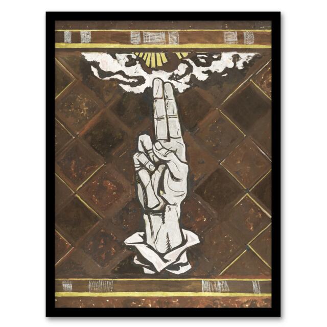 "Ulcerated Hand Painting Richard Roland Holst Framed Wall Art Print 12X16"""