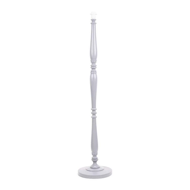 ValueLights Victoria Grey Wood Floor Lamp Base Only Grey