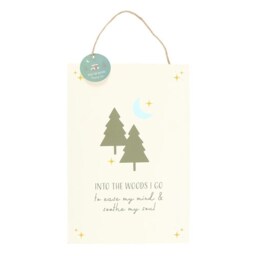 Something Different Into The Woods Hanging Sign - Beige - One Size