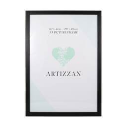 Modern and Stylish Black Veneer Wood Effect A3 Plastic Frame for Wall Hanging Black L