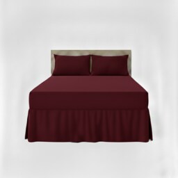 Fitted Valance Bed Sheet Polycotton Mattress Cover And Frill Easy Care Red Single