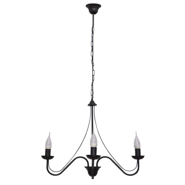 Malbo Multi Arm Pendant Ceiling Light Black 60cm
