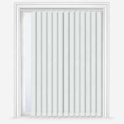 180cm White Dimout Vertical Blind 89mm Slats 240cm Drop White White