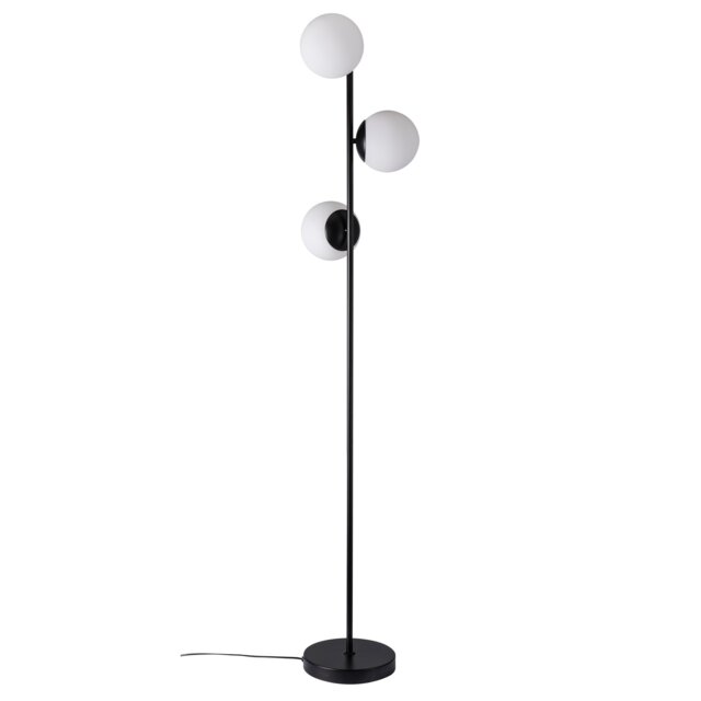 Nordlux Lilly Indoor Floor Lamp Black Metal E14 Hand Blown Glass - Mains Powered, IP20
