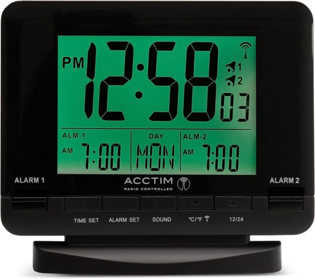 Acctim Auric Digital Alarm Clock Superbrite® Crescendo Alarm Large Lcd - View #8