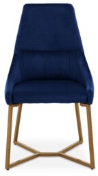 Orsina Midnight Velvet Dining Chair, Occasional Arm Chair for Lounge, Living Room , Sturdy Base with soft cushioning