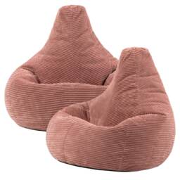 Dalton Medium Beanbag Corduroy Dawn Pink Set of 2