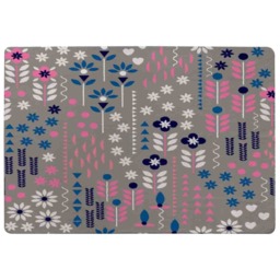 Selection Of Flowers In Pink Blue & White Rug Multi