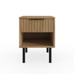 Nervata Lamp Table Brown Oak