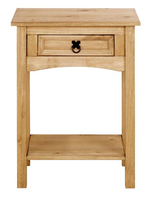 Corona Console Table 1 Drawer Mexican Solid Pine Hall End