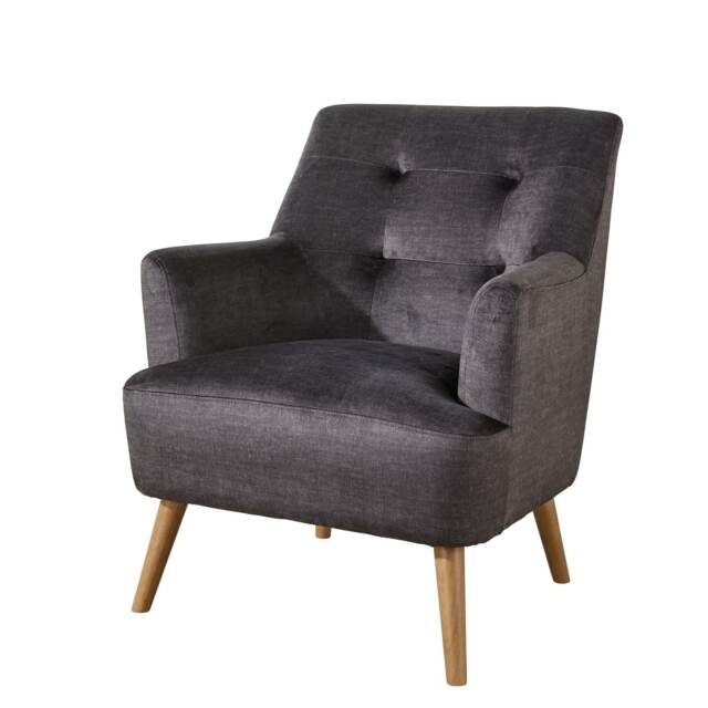 Arta Accent Chair Armchair Occasional Sofa Modern Upholstered Seating Grey Grey