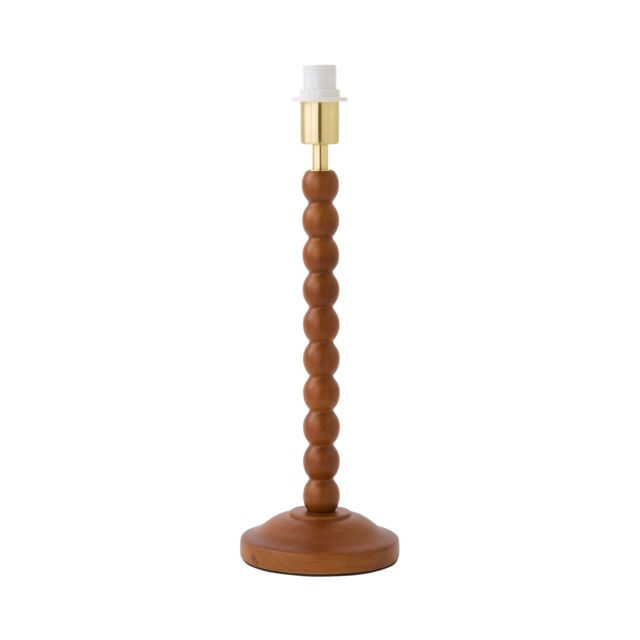 ValueLights Bobble Walnut Table Lamp - Base Only Brown