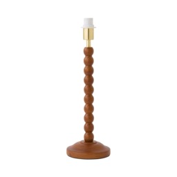 ValueLights Bobble Walnut Table Lamp - Base Only Brown