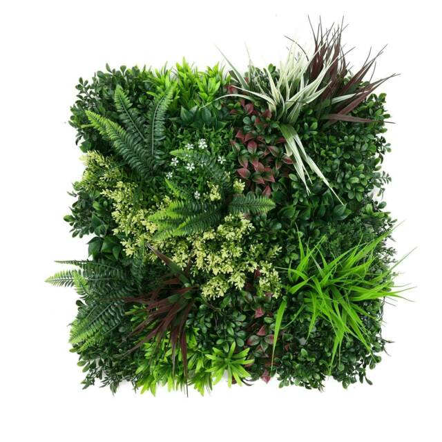 True Products Premium Artificial Living Wall Green Plant Panel 50cm x 50cm - Carnival C