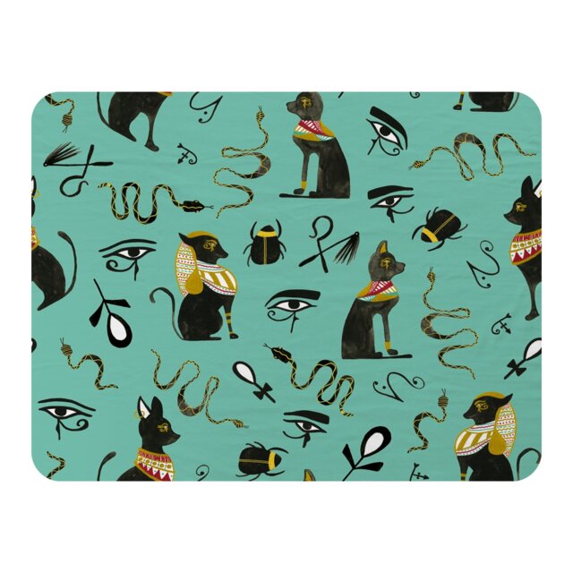 Hand Painting Abstract Ancient Egypt Horus Eye Signs Blanket Multi