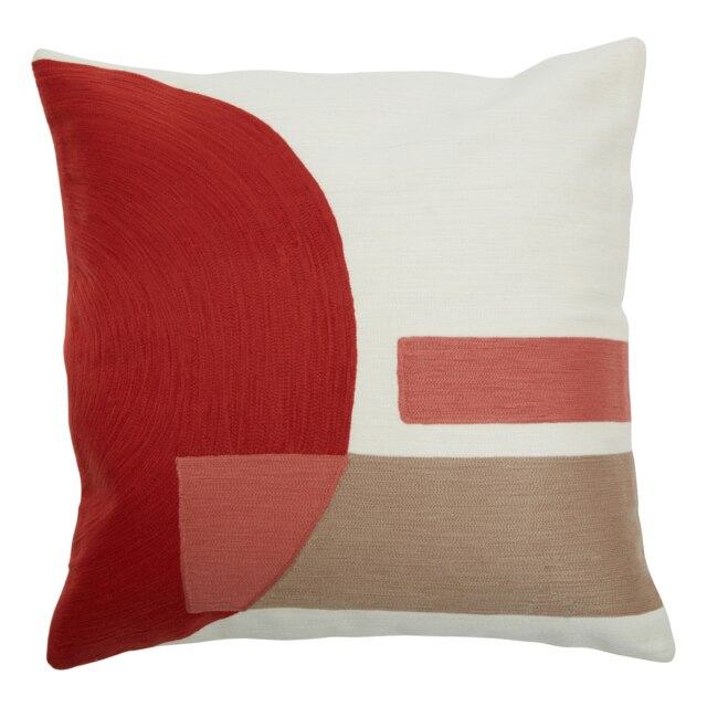 Bosie Ozella Red And White Tonal Cushion Multi