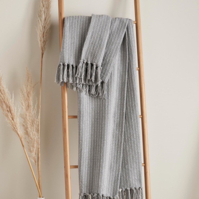 Drift Quinn Throw Grey