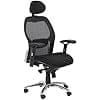 Portland office chair with black mesh back Black Black One Size