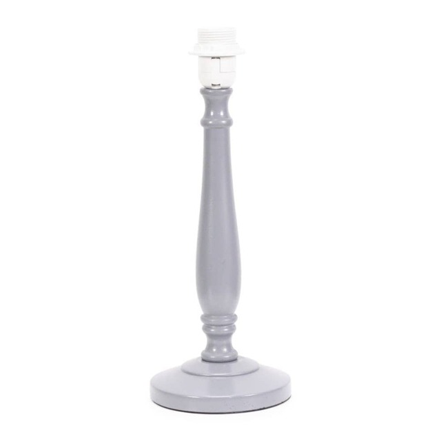 ValueLights Victoria Grey Wood Table Lamp Base Only Grey