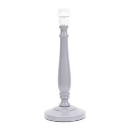 ValueLights Victoria Grey Wood Table Lamp Base Only Grey