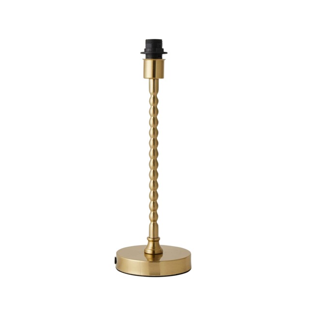 ValueLights Maeve Brushed Gold Bobbin Bobbled Metal Table Lamp Base Gold