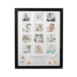 Personalised Animals Black Multi Photo Frame Black One Size