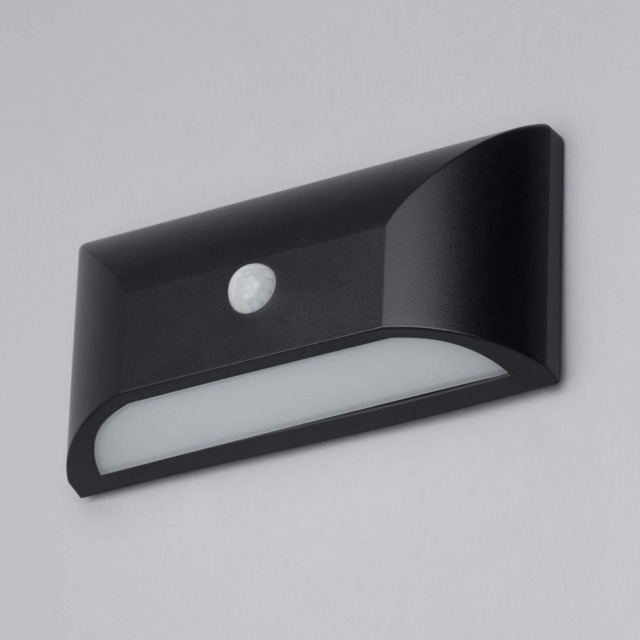 BHS Cava Outdoor Wall Light with Sensor, Black