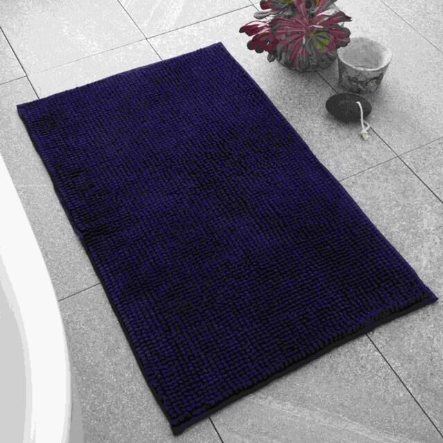 Catherine Lansfield Bobble Bath Mat Blue Navy Blue 50 x 80 cm