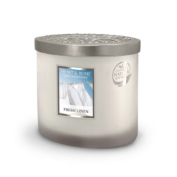 Twin Wick Ellipse Soy Wax Candle - Fresh Linen
