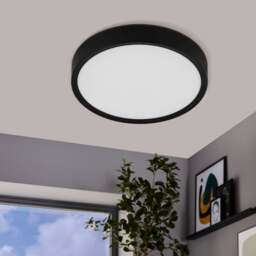 EGLO Musurita Black LED Plastic & Steel Ceiling Light