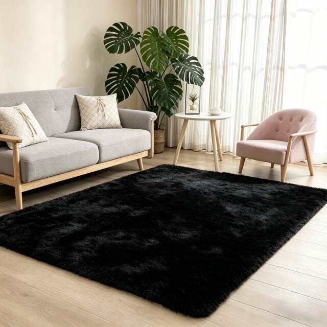 Faux Fur Large Rectangular Area Rug Ultra-soft Fluffy Carpet 120x160cm