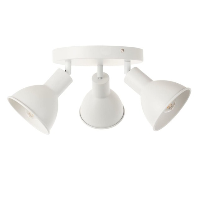 Hawkins - White 3 Way Adjustable Round Ceiling Spotlight