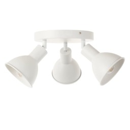Hawkins - White 3 Way Adjustable Round Ceiling Spotlight
