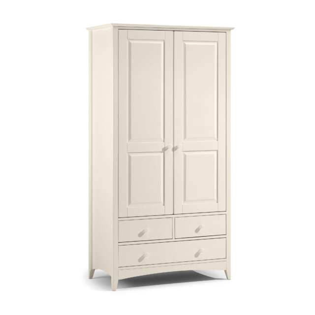 Premium Luma Combination Wardrobe in Stone White