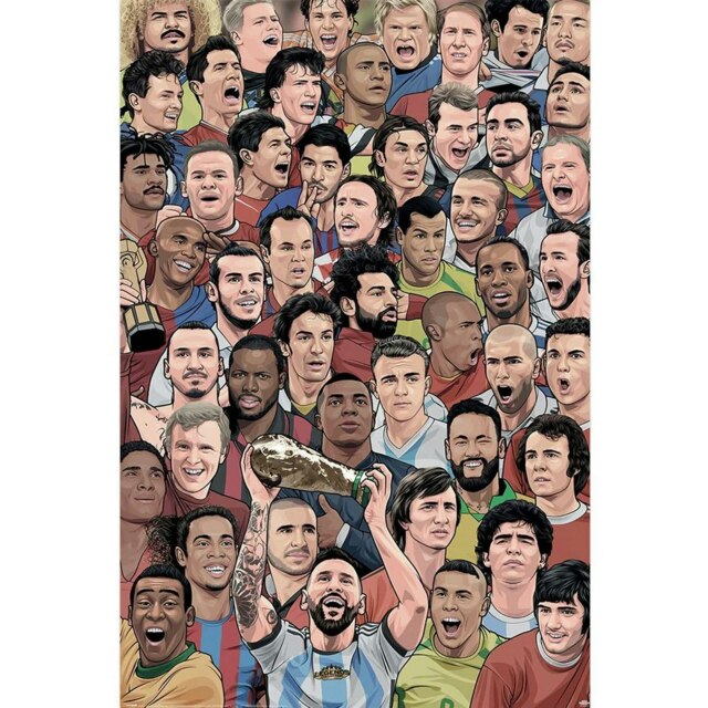 Legends Collection Footballs Greatest Poster - Multicoloured - One Size