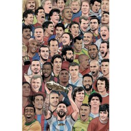 Legends Collection Footballs Greatest Poster - Multicoloured - One Size