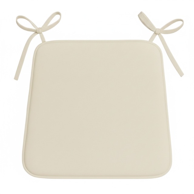 Foam Seat Pad with Ties Comfortable Chair Cushion for Dining, Kitchen Garden Seating Brown Beige
