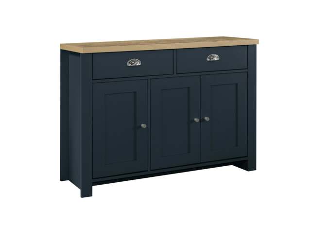Highgate 3 Door 2 Drawer Sideboard Navy