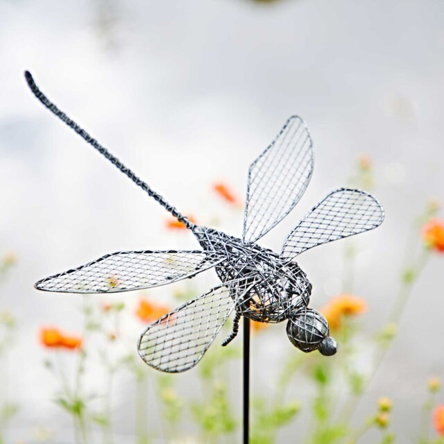Anax Metal Dragonfly Garden Stake Decoration