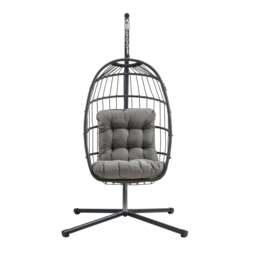 Rattan Hanging Egg Chair – Black