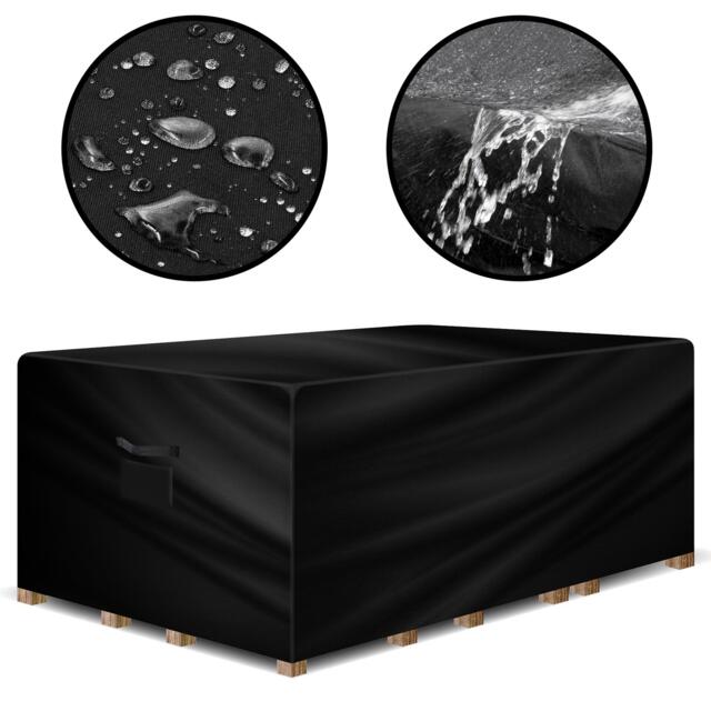 Gracious Gardens Rectangular 150x90x75cm Outdoor Patio Waterproof Garden Furniture Rattan Cover