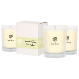 Nicola Spring 3x Vanilla Sands Scented Candles - 160g 28h Natural Single Wick Soy Wax Aromatherapy Candle Home Fragrance