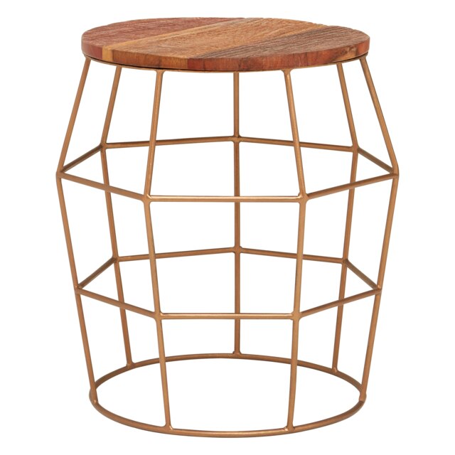 Interiors by Premier Distinctive Rounded Side Table For Sitting Areas, Elegant Wooden Top Bedside Table, Small Lounge Side Table Cream