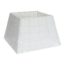 Square Rattan Christmas Tree Skirt White