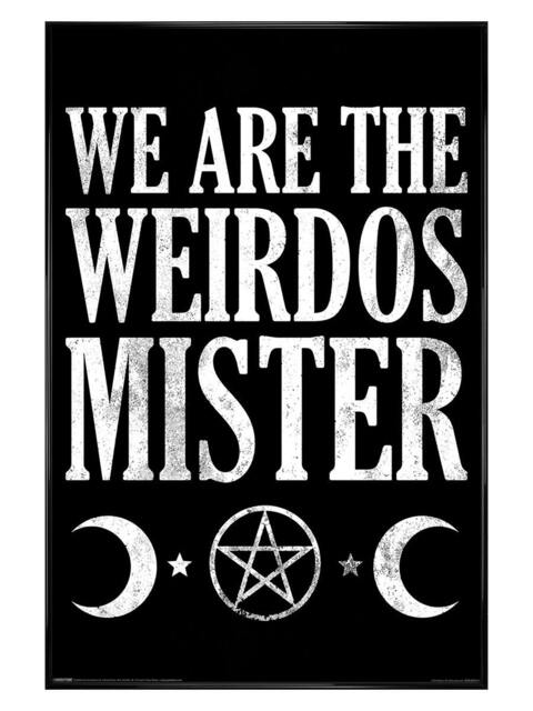 Black Gloss Framed We Are The Weirdos Mister Maxi Poster Multi