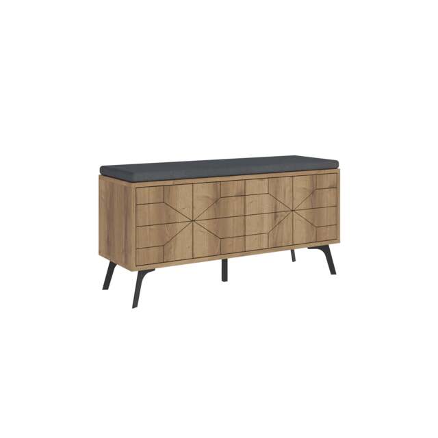 Decortie Dune Shoe Storage Bench 107x35x55cm Dark Oak Effect