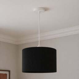 CGC Lighting Lola Black Corduroy 30cm Lampshade with Silk Lining